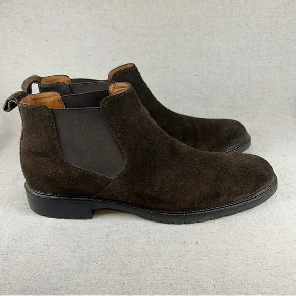 Johnston & Murphy Men’s 13M Dark Brown 'Hartley' Suede Chelsea Boots - Picture 7 of 12
